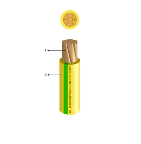 Cable Energía Freetox NH-90 16mm2 450/750V 90°C CL.2 Amarillo/Verde