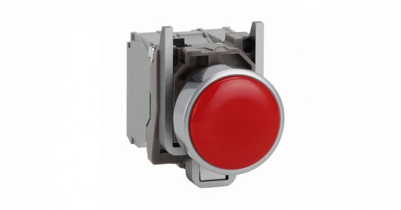 Pulsador Luminoso LED 22mm 24VAC/DC Rojo 1NA+1NC